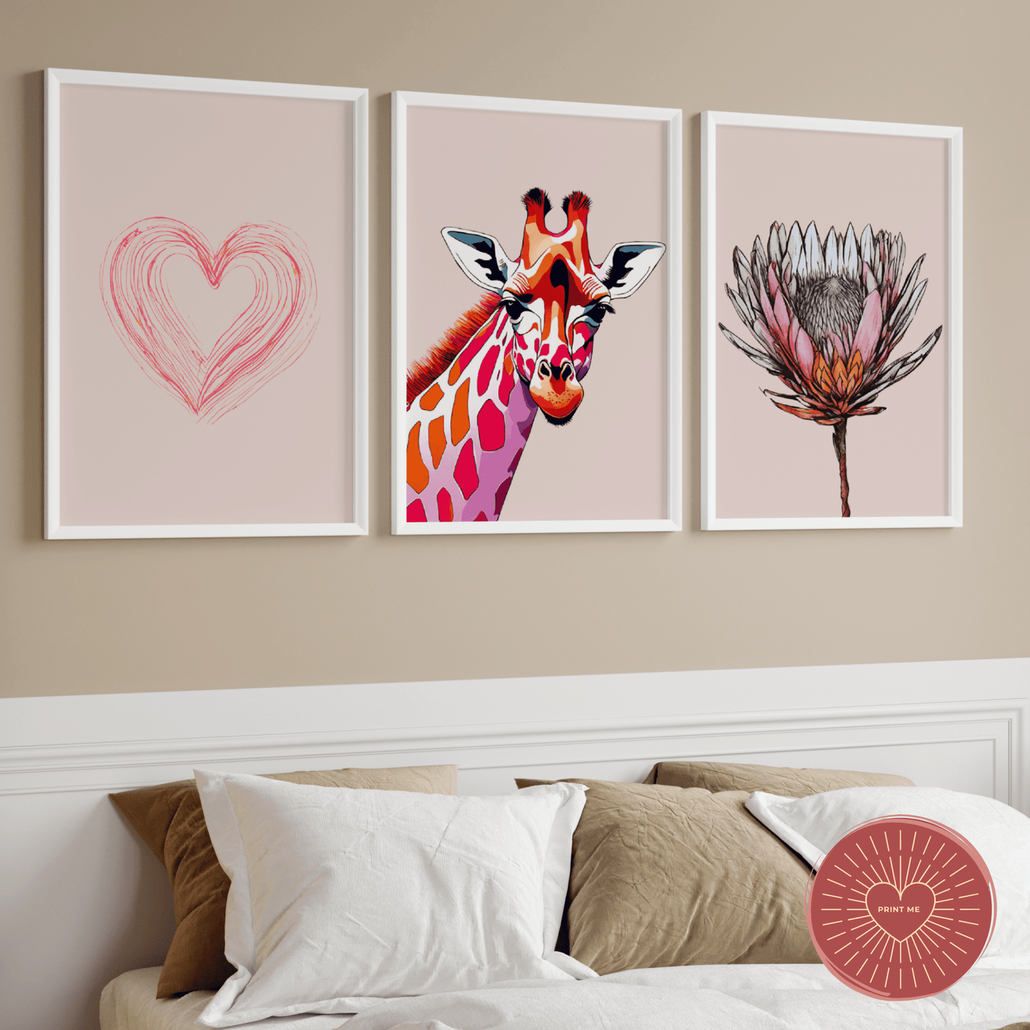 Mix & Match Gallery Wall Art, Pink and Orange Home Decor, Printable Wall Art Set of 10, Maximalist Wall Art, y2k room décor_Haven Art Co._cute_apartment_décor_gallery_wall_art_maximalist_wall_art